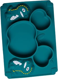 JOINPAYA 1 Peça Placa De Silicone Para Bebê Pratos De Autoalimentação Placas De Sucção Divididas Placas De Sucção Para Bebê Placa De Jantar De Bebê Gel De Sílica Mandril De Alimentos
