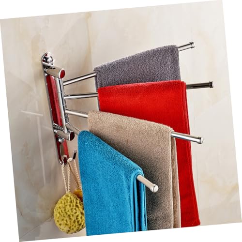 Porte-serviettes mural pivotant en acier inoxydable au design épuré et durable