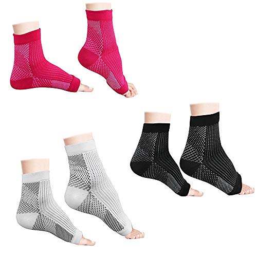 Meias, Andoer Mangas de compressão para pés, masculino, feminino, meias de compressão com apoio de s