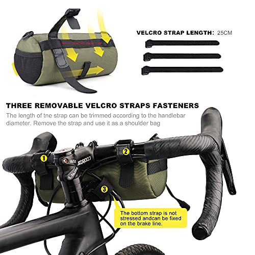 Rhinowalk Bike Handlebar Bag Bicycle Front Bag Shoulder Bag Storage Bag With Shoulder Strap For Road Mountain Bike Cycling Travel #TOP4