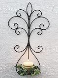 Zustand: Neuware DanDiBo Wandkerzenhalter Metall Schwarz 58 cm 12107 Kerzenhalter Schmiedeeisen Kerzenleuchter Wand
