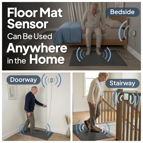 Image of Floor Mat Exit Alarm for Seniors Fall Prevention & Anti-Wandering - Economy System
