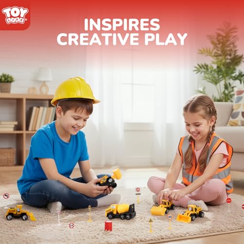 Image of TOY Life 28 PCS Construction Toys for boy Age 3-5, Small Construction Vehicles, Sandbox Toy for Boys, Small Construction Car Truck Excavator Party Favors Gifts for Boys