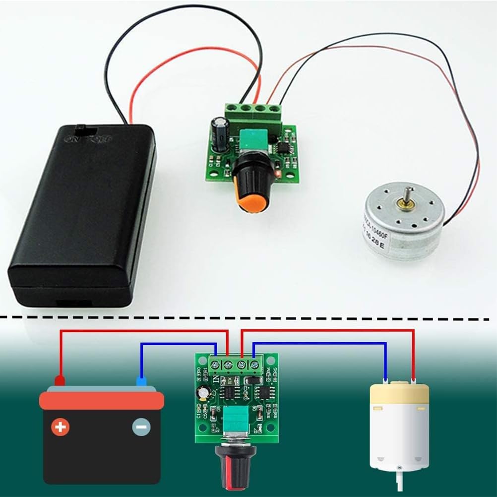 3 szt. Potencjometr PWM niskonapięciowy silnik regulator prędkości, silnik prądu stałego regulator prędkości 1,8 V 3 V 5 V 6 V 12 V 2 A przełącznik prędkości regulowany sterownik przełącznik