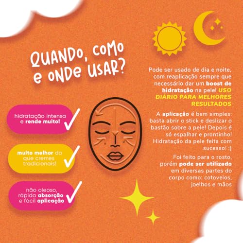 Hidratante Facial Bastão Stickadinho 13,5g Top Beauty