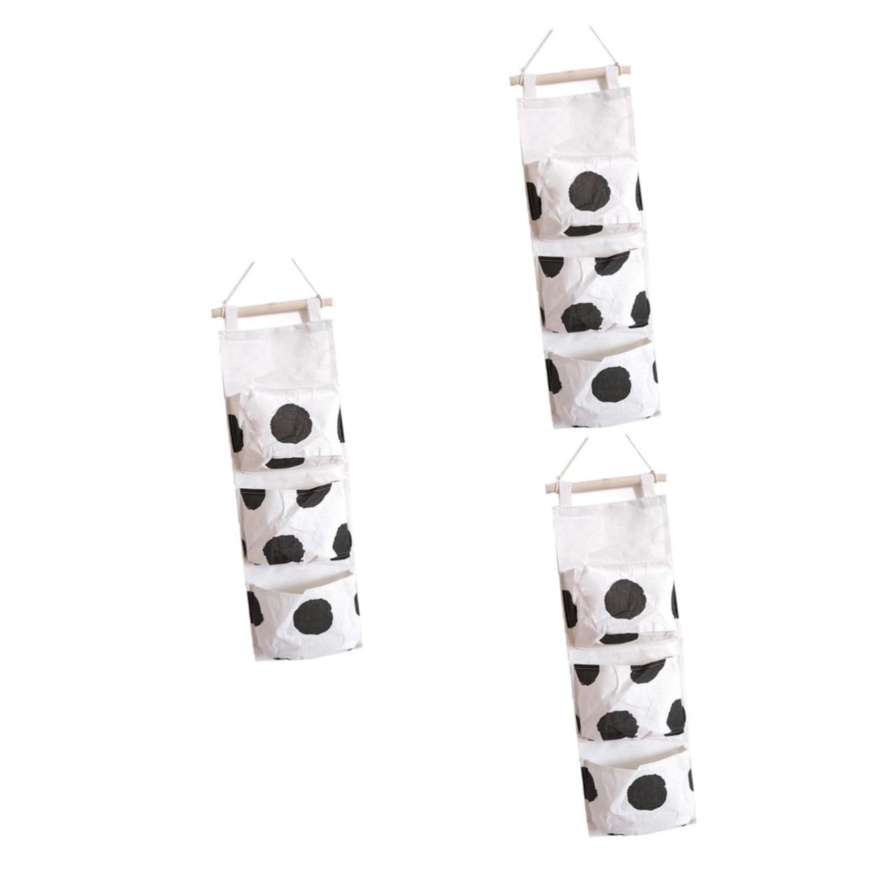 SOLUSTRE 3pcs Multifunction Cloth Storage Pouch for Student Sundries Wall-Mounted Organizer for Dorm Room Multi-Pocket Design for Hair Accessories and Jewelry Convenient Hanging Storage