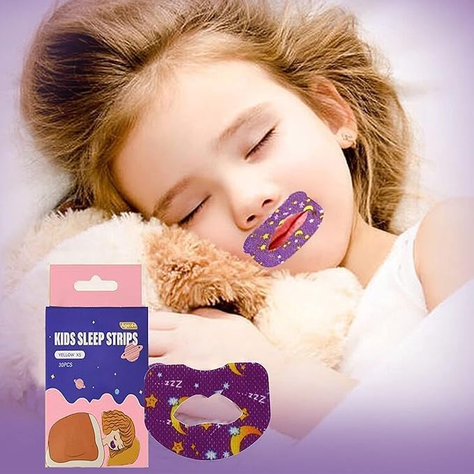 Mouth Tape for Sleeping, Kids Sleep Strips, Mouth Strips for Sleeping, Advanced Gentle Anti Snoring Devices for Less Mouth Breathing, Sleep Tape for Snoring Reduction(30 pcs) (Purple)