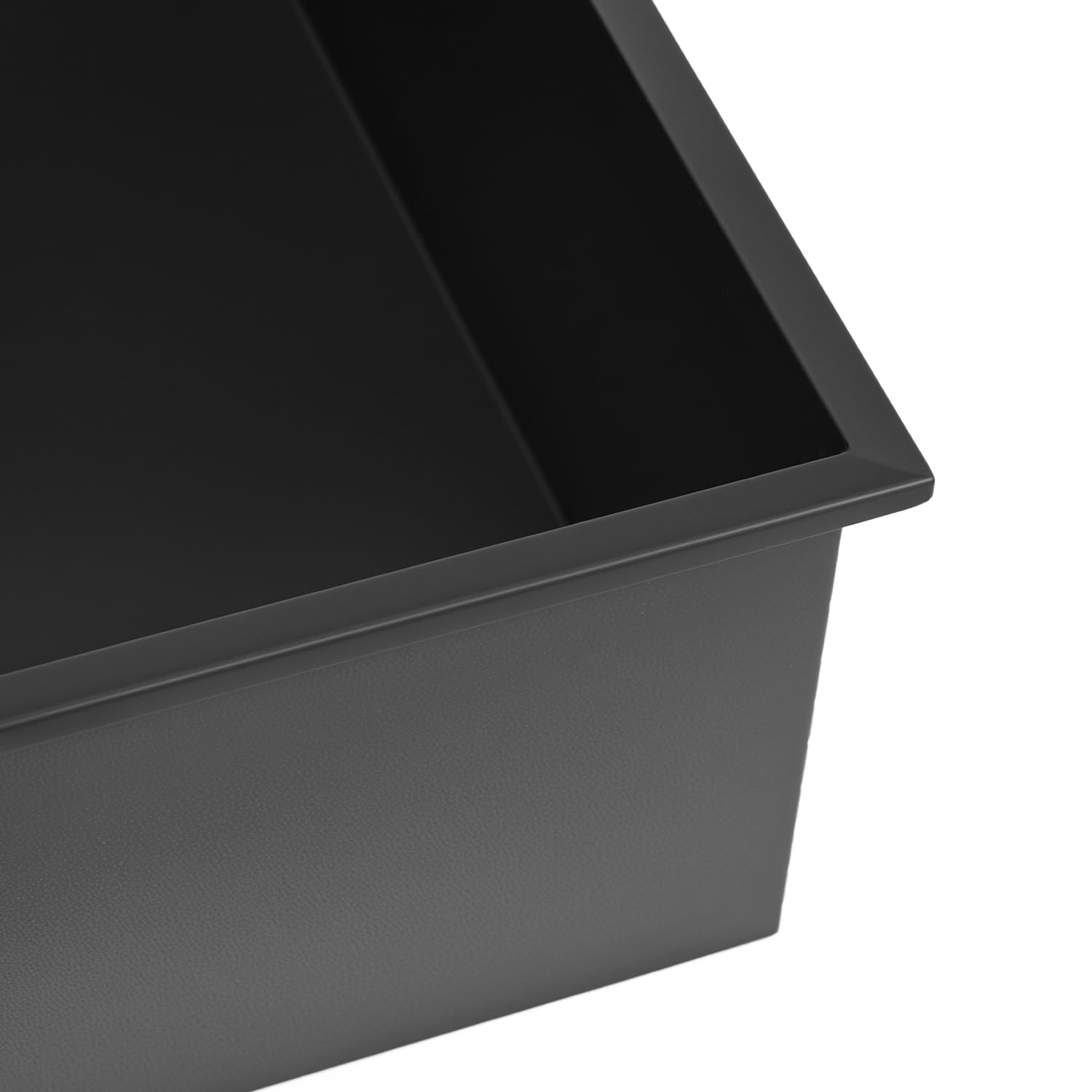 QWORK® Nicho de Ducha Empotrado de Acero Inoxidable 304, Moldura de Una Pieza, para Artículos de Tocador, Negro Mate, 32x32x12,5 cm