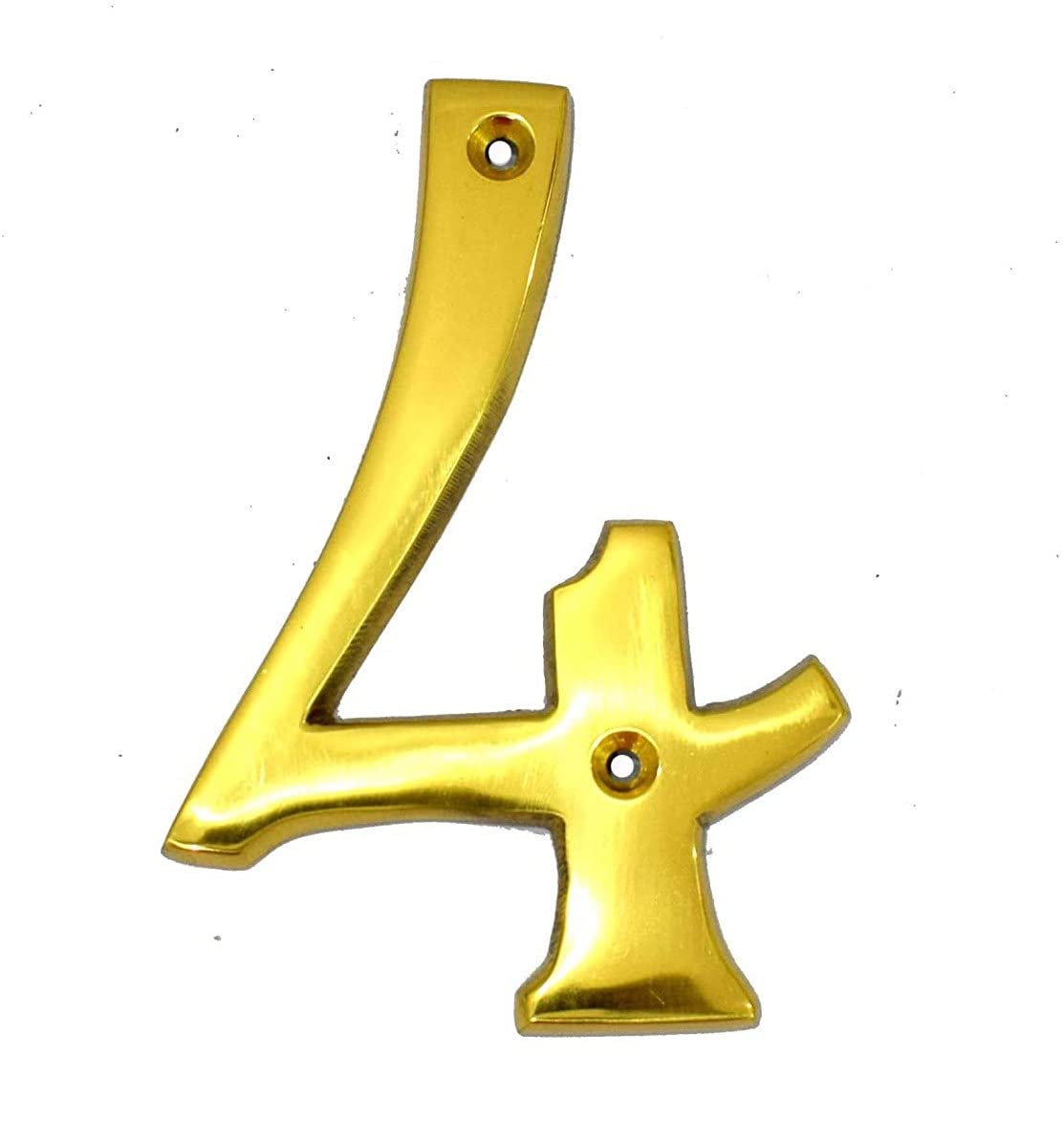 4" House Door Numbers Brass Yellow (Number 3) — Amazon image 9