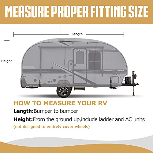 Leader Accessories Travel Trailer Cover R-Pod Cover Rv Cover, Fits Rp-151 (Model 1- Up To 13'7"L) #TOP6