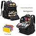 Rexmica Tool Bag Backpack for Men with 3 Tool Pouches, Heavy-Duty Tool Storage Organizer Bag with Padded Shoulder & Waist Support, Tactical Work Tool Bag for Electrician, Repairman, HVAC Techs, Black