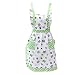 Sankuwen 1pc Women Home Kitchen Cooking Bow Print Pocket Apron
