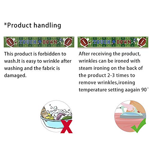 Large Football Themed Birthday Party Banner, Sunday Game Day Sports Fan Supplies, Football Photo Backdrop Hanging Decorations (9.8 x 1.5 ft) - Image 4