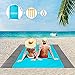 Produktbild ISOPHO Picknickdecke 200 x 210 cm Stranddecke Wasserdicht, Strandmatte 4 Befestigung Ecken Stranddecke Sandfrei/Picknick für den Strand, Campen, Wandern und Ausflüge(Blau)