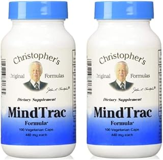 Christopher's Original Formulas MindTrac Formula, Natural Mood Support & Memory Supplements 100 Caps - Pack of 2