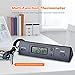 Mini Car Thermometer with LCD Display, Fast Switchable ℃ / ℉, Outdoor Use, Remote Temperature Measurement, ABS Material, Black Color
