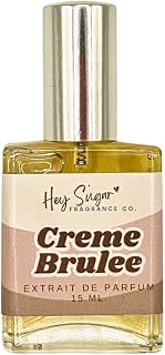 Hey Sugar Fragrance Co. Creme Brulee Extrait de Parfum, 15ml, Gourmand Perfume with Vanilla Custard, Caramelized Sugar, Coconut, Rum