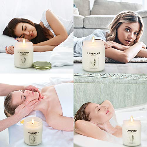 4 Pack Scented Candles Gift Set For Women, Candles For Home Scented, Soy Candle Jar Aromatherapy Lavender Scent Ideal Gifts For Women, Birthday Mother's Day Gift Set, 6.35 Oz - Pack Of 4 #TOP6