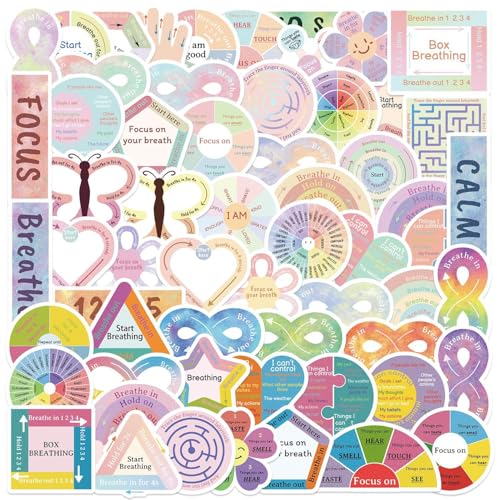 50枚セット センソリー カーム カートゥーン ステッカー かわいい アニメ おしゃれ 防水 トレンディ 落書き 漫画 アウトドア DIY スノーボード スーツケース ギター 車 バイク 自転車 水筒 ヘルメット パソコン 携帯 ノート