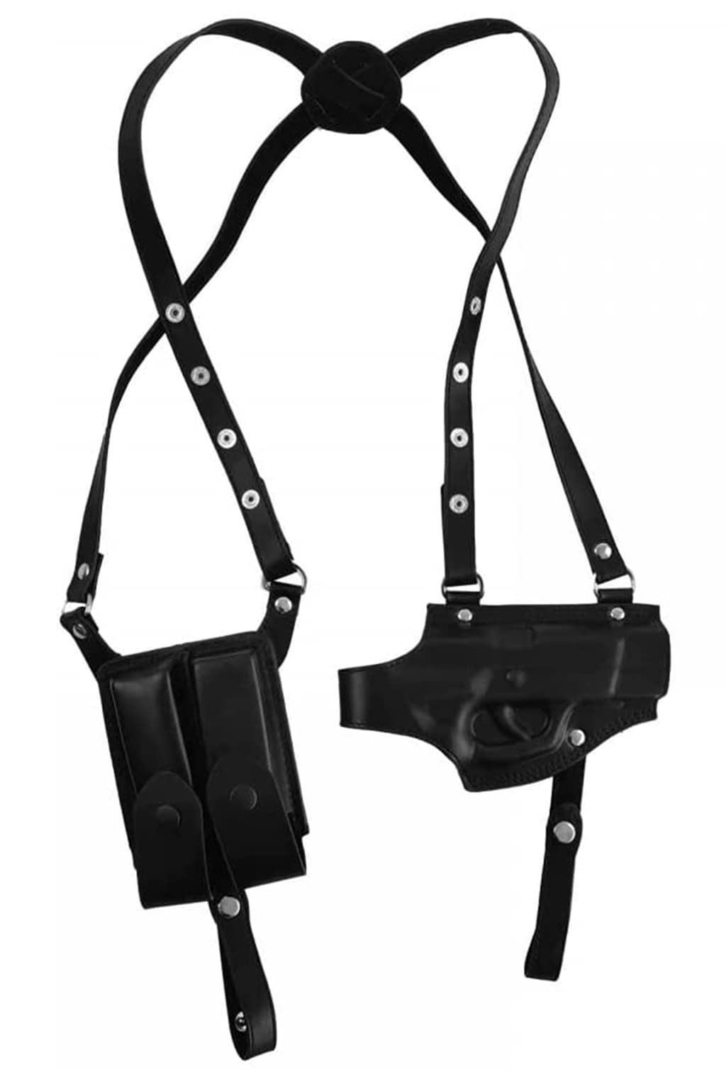 Fondina Verticale Pera, Fondina Pera Doppia Sotto L'Ascella, Fondina Pera Tattica in Pelle/Black/Size