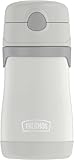 THERMOS BABY 10 ounce Stainless Steel Vacuum Insulated Straw Bottle&comma; Gray