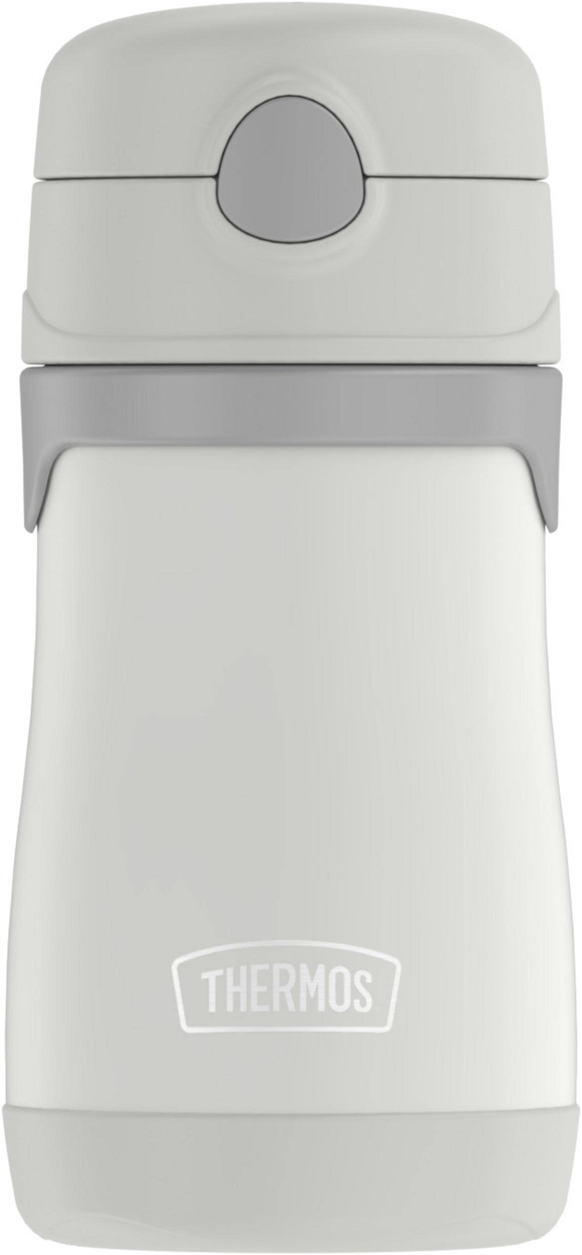 THERMOS BABY 10 ounce Stainless Steel Vacuum Insulated Straw Bottle, Gray