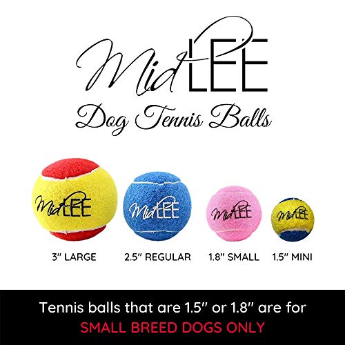 Midlee 3 Inch Large Tennis Balls For Dogs, Pack Of 4 Durable Toy Balls #TOP5
