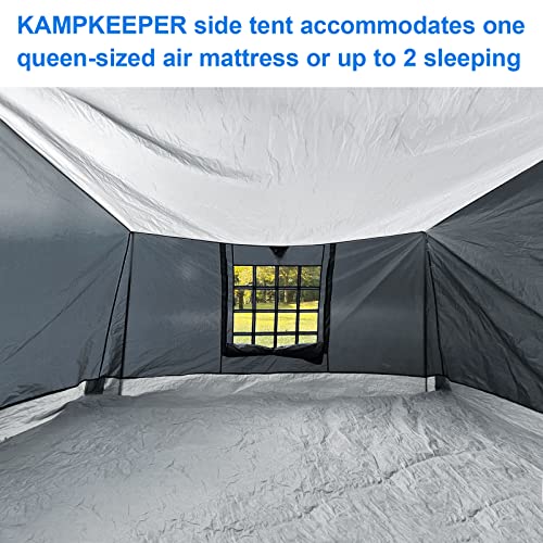 KAMPKEEPER Side Tent,Camping Tent for 10\' x 10\' Pop Up Canopy, Easy Set Up Gazebo,Compatible with 10\' Wide Tents (Grey) Only Side Tent - Thumbnail 7