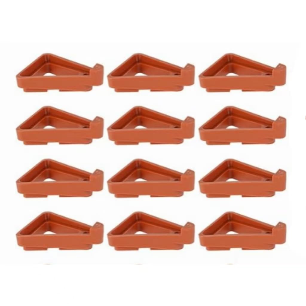 Mounteps 12/24PCS Invisible Low Profile Flower Pot Feet Garden Plant Footrest Bottom (Orange, 12Pcs)
