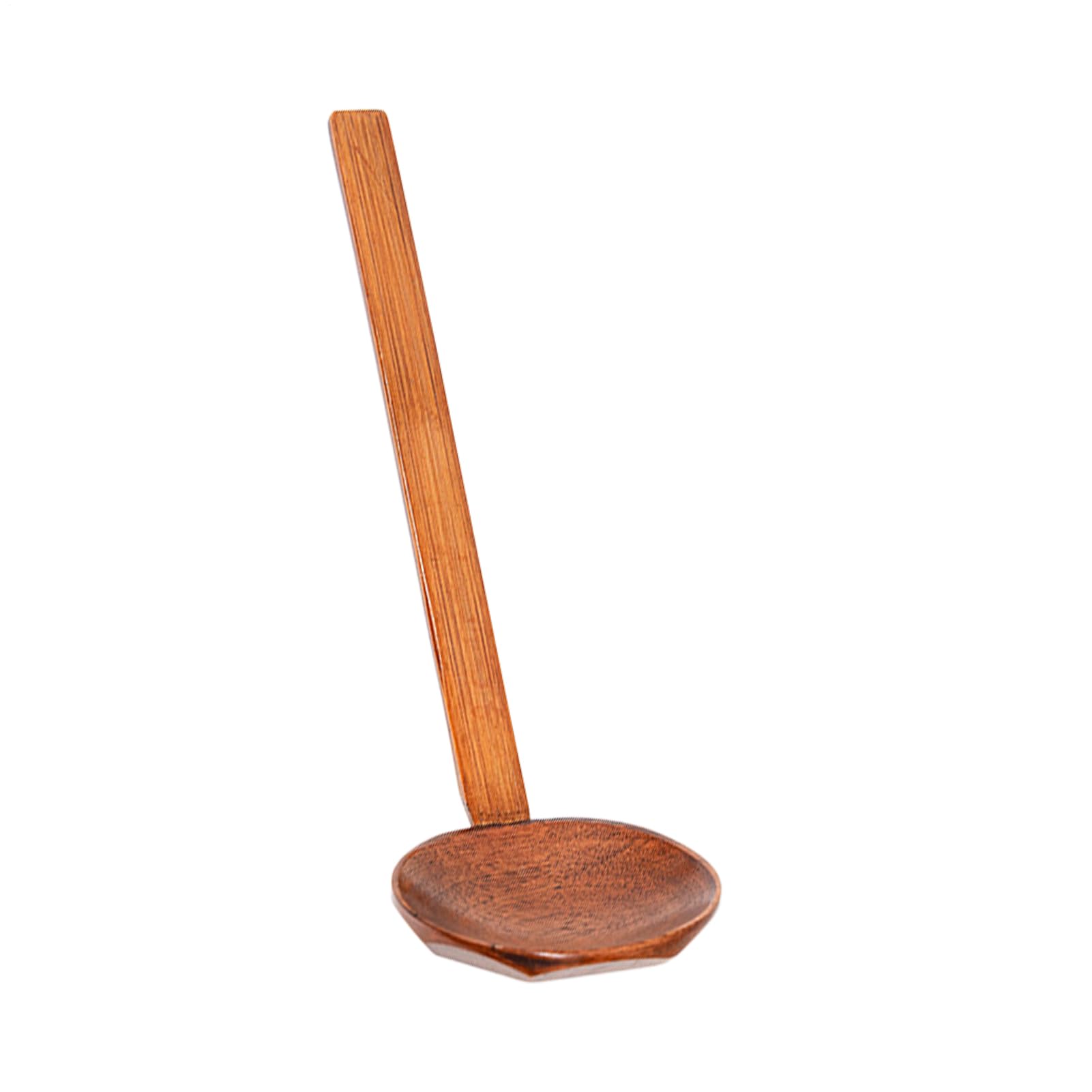 Cucchiaio in legno giapponese – Cucchiaio da portata con manico lungo, mestolo da portata per piatti di pasta e porzioni di brodo, posate con manico comodo, cucchiaio resistente al calore per la