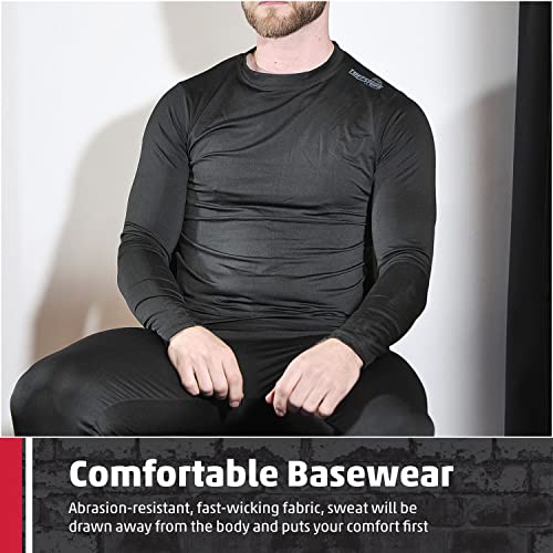 TuffStuff - Basewear Mens Long Sleeve Black Thermal T-Shirt, Large - Lightweight Easywarm Base Layer, 4-Way Stretch, Breathable, Moisture Wicking & Quick Drying - Ideal for Cold Weather & Layering - Image 6