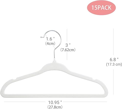 Miniatura 2 de ManGotree Perchas de terciopelo para bebé con gancho giratorio de oro rosa de 360, colgador antideslizante de 11 pulgadas, perchas para bebés ultra