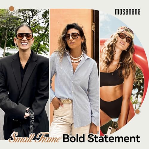 mosanana Trendy Hexagonal Aviator Sunglasses for Women Designer Retro Style MS524734