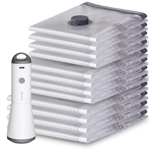 Vacbird Vakuumbeutel für Kleidung mit Elektropumpe,Wiederverwendbare Vakuumierbeutel für Reisen – Platzsparende Travel Essentials 5