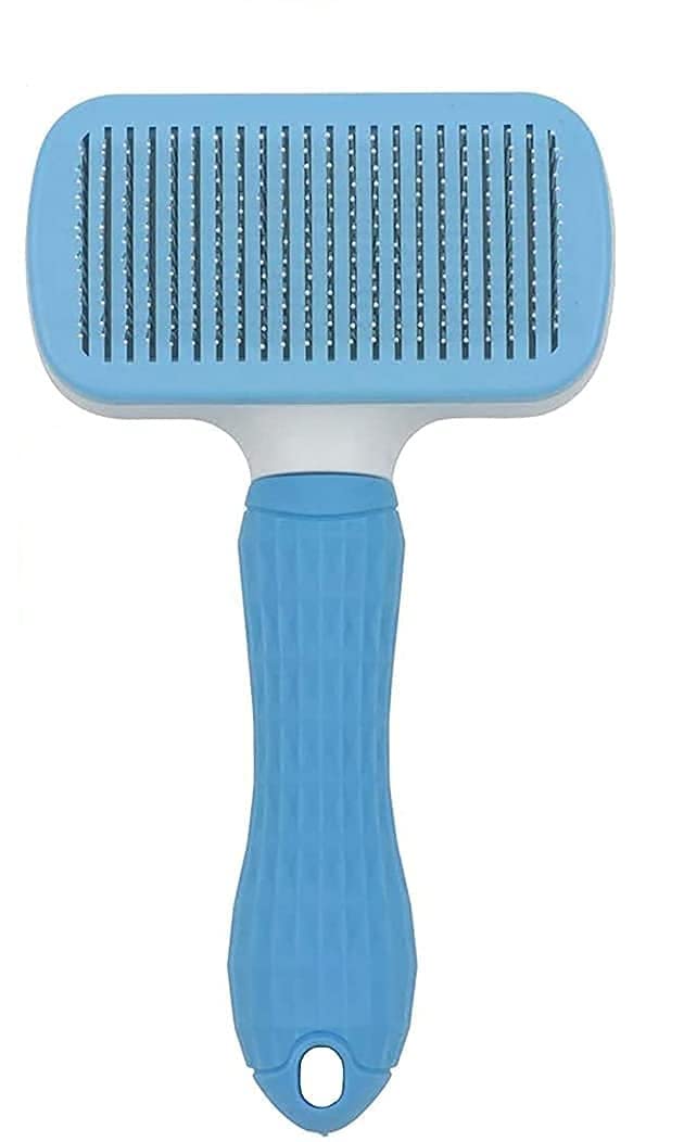 DOG TRUST Self Cleaning Hair Brush For Dogs Cats Shedding Brush Comb With Handle, Dog Hair Brush For German Shepherd Labrador Rottweiler Golden Retriever (Multicolor) (B0BBH56CKY) Amazon Price History, Amazon Price Tracker