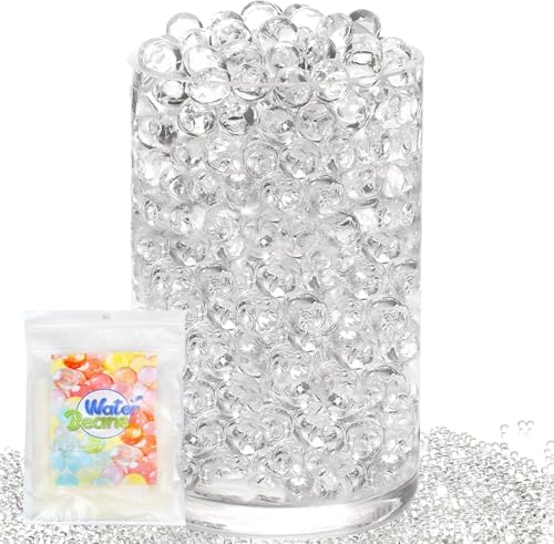 YIChongDan 50 000 Pcs Clear Water Beads Water Gel Jelly Beads for Vases Filler Vase Fillers for Floating Pearls Wedding Centerpiece ChristmasFloating Candles Planting Floral Decoration