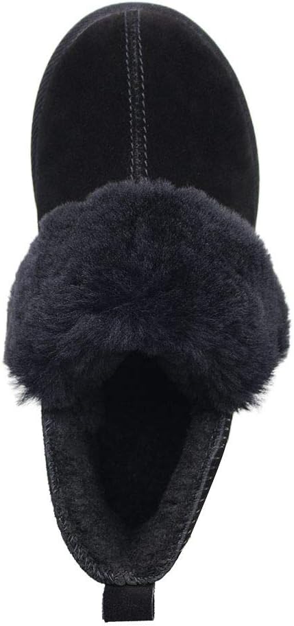 PAMIR Women's Genuine Suede Shearling Ankle Moccasin Booties Slippers Boots Memory Foam Indoor Outdoor - Image 3