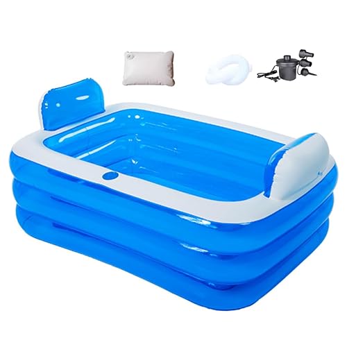 Double Inflatable Bathtub with Electric Air Pump and Bath Pillow