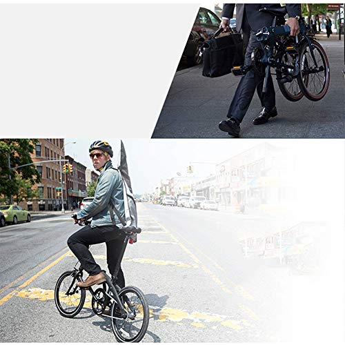 Xiaoyue Vélos pliants, Adultes 20" 6 Vitesse Variable Vitesse Pliable vélo, siège réglable, Ville Pliant Portable léger vélo Vélo, Blanc lalay - Image 8