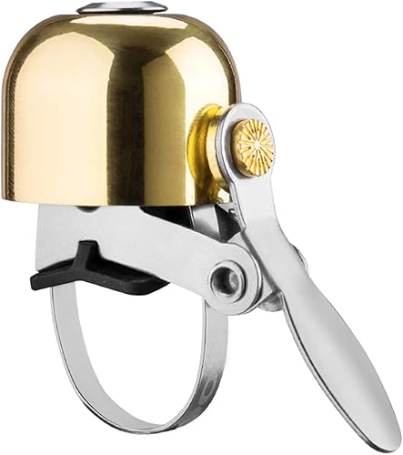 Miniatura 8 de ROCKBROS Campana de bicicleta clásica para timbre de bicicleta con campanas de sonido fuerte para carretera, bicicleta de montaña, manillar adultos