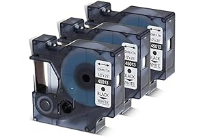 3-Count Pack: Replacement for LabelManager 160 Compatible Label Maker Tape Refills, 1/2...