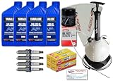 YAMAHA 19' BOAT Oil Change Kit w/ 6L Oil Extractor Pump AR190 AR192 SX190 SX192 FSH190 FSH Sport Deluxe NGK Plugs