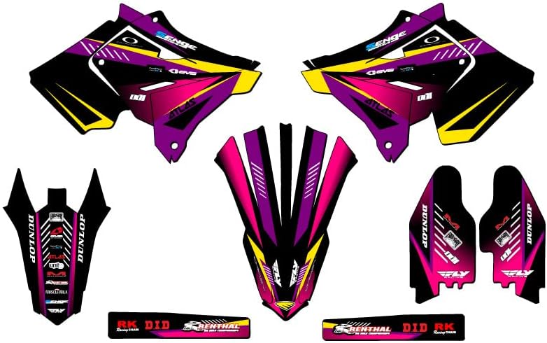 2001-2014 fits POLISPORT Restyle (RMZ Style) RM 250 Surge Purple Senge Graphics Complete Kit Compatible with Suzuki