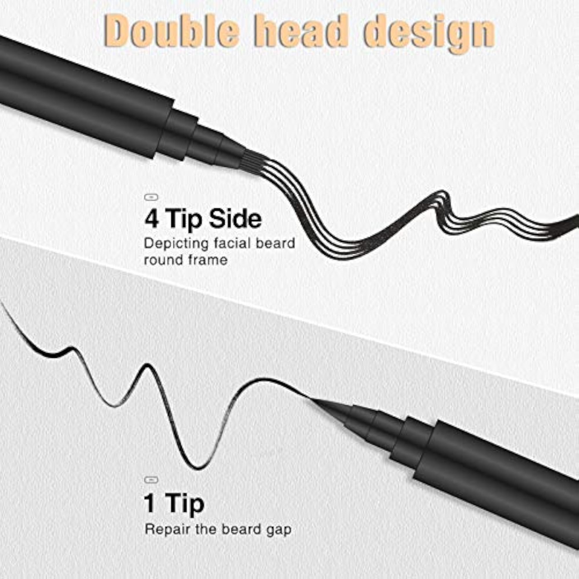 Beard Pencil Filler for Men, Waterproof Long Lasting Coverage