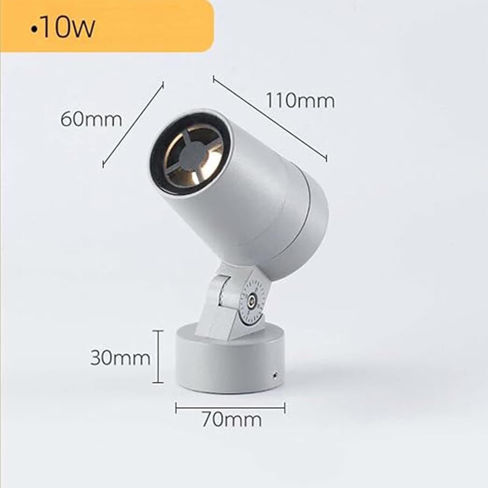 Focos Suelo Led Exterior - Luces Paisajísticas Para Árboles Con Clasificación IP66 A Prueba De Agua, Luz LED De Haz De Bajo Voltaje De 12V/24V, Para Patios, Jardines, Céspedes(White,10W(24v))