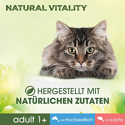 PERFECT FIT Adult 1+ Premium Katzenfutter nass - 36x50g Portionsbeutel - mit Hochseefisch und Lachs - Nassfutter für Katzen - ohne Getreide