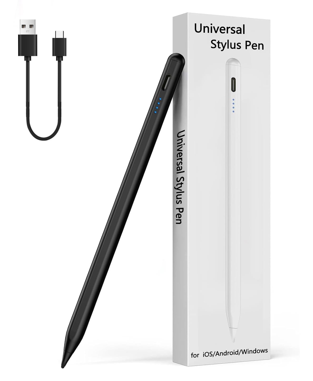 Stylus Pen for iPhone by Aimery - Active Stylus Pen for Android,iPad,Samsung Lenovo,iPhone Pencil 15 14 13 Pro Plus Max Touchscreens,Universal Stylus Pen for Tablet Phone Touch Screens - Black