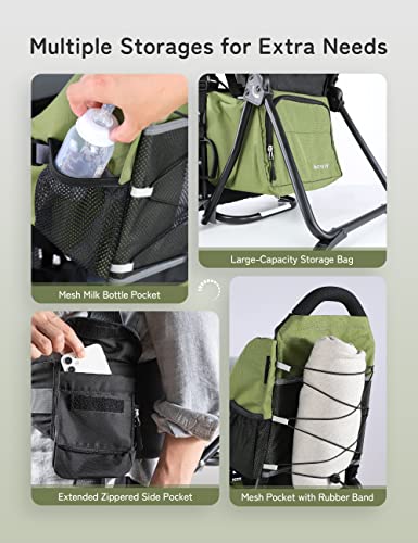 Besrey Baby Backpack Carrier, Toddler Hiking Backpack With Safety 3-Height Seat thumb #3
