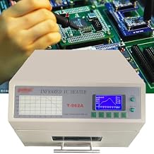 Reflow Oven 1500W Infrared Heater Soldering Machine, PCB Board SMD SMT BGA Rework Station Tool with Hot Air Circulation Reflow Oven