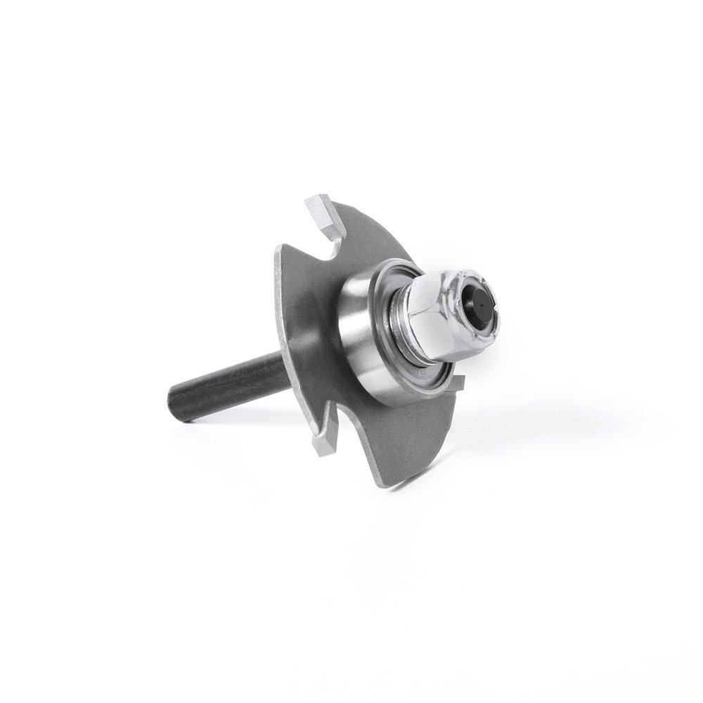 Amana Tool 53410 zestaw frezów do rowków o średnicy 1-7/8 cala i wysokości cięcia 1/4 cala przez 3-skrzydłowy chwyt 1/4 cala, końcówka z węglika spiekanego
